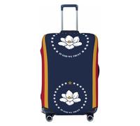 jingong Mississippi State Flag Print Bagaglio Coperchio Protettivo, Elastico Viaggio Bagaglio Coperchio, Resistente ai Graffi e Antipolvere, Nero , S
