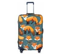 jingong Molte volpi stampa elastica bagagli valigia copre adulto bagagli Protector viaggio valigia copertura protettiva, bianco, M