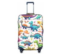 jingong Molti dinosauri colorati dei cartoni animati stampa elastica bagagli valigia copre adulto bagagli Protector viaggio valigia copertura protettiva, bianco, M