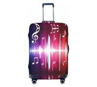 jingong Note musicali. Stampa Elastica Bagagli Valigie Coperture per Bagagli Adulto Protezione per Bagagli da Viaggio, bianco, XL