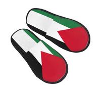 jingong Pantofole pelose con stampa bandiera della Palestina, pantofole in cotone alla moda per autunno inverno, comode e calde calzature per la casa