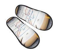 jingong Pantofole pelose con stampa di formula matematica, pantofole in cotone alla moda per autunno inverno, comode e calde calzature per la casa