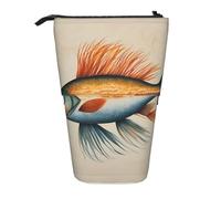 jingong Safflower - Astuccio multifunzione con pesce volante, astuccio per cosmetici, adatto per l'ufficio e il trasporto quotidiano, Nero , Taglia unica, Portamonete