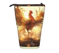 jingong Shine Rooster - Astuccio multifunzione per matite e trucchi, adatto per l'ufficio e il trasporto quotidiano, Nero , Taglia unica, Portamonete
