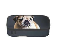 jingong Simpatico cucciolo di bulldog 1 borsa portaoggetti di grande capacità, adatta per viaggi, forniture per ufficio, trucchi e organizzazione della scrivania, Nero , Taglia unica, Beauty Case