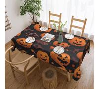 jingong Simpatico motivo Halloween 1 tovaglia quadrata, adatta per tavolini, cucine, ristoranti e decorazione della scrivania