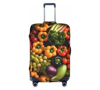 jingong Varietà Verdure Fresche Frutta Stampa Elastica Bagagli Valigie Coperture Per Bagagli Adulto Protezione Per Bagagli Da Vi, bianco, S