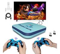 JINGQII Console di gioco retrò, emulatori di giochi DVD 80+ Costruiti in oltre 50.000 giochi Lettore di videogiochi con controller wireless Dual 2.4G per TV 4K con scheda TF 64G (verde smeraldo)