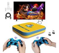 JINGQII Console di gioco retrò, emulatori di giochi DVD 80+ Costruiti in oltre 50.000 giochi Lettore di videogiochi con controller wireless Dual 2.4G per TV 4K con scheda TF 256G (giallo)