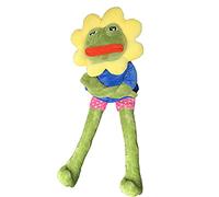 JINGQII Triste Rana Peluche Bambola Fiore Del Sole Bambola Vedova Rana Giocattolo Della Peluche Cross-Vestito Bambola Tartaruga Rana Giocattolo Della Peluche