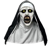JINGTOPS Suora Maschere Halloween, Lattice Maschera Scream, Realistica Maschera Halloween Horror, per Costume The Nun, Halloween Feste in Costume Halloween Kostüm Nonne