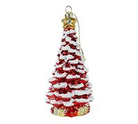 JINGYAN Alberi di natale artificiali Christmas Tree Ornaments Simulation Vivid Glass Tree With Snow Decors For Garden Xmas Tree Decor Christmas Hanging Decor