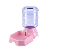 JINGYAN Alimentatore Automatico Automatic Pet Cat Feeders 3.8l Plastic Feeders Dog Bowl Water Bottle Large Capacity Food Water Dispenser for Dogs Cat Pet Product(Pink Water Feeder)