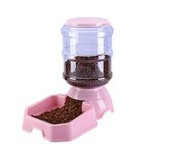 JINGYAN Alimentatore Automatico Automatic Pet Cat Feeders 3.8l Plastic Feeders Dog Bowl Water Bottle Large Capacity Food Water Dispenser for Dogs Cat Pet Product(Pink Food Feeder)