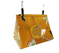 JINGYAN Amache per Gatti Winter Warm Pet Bird Parrot Bed Cage Cabin Tent Bed Fluffy Hanging Cave Bird Nest Bird House Bed(A,Medium)