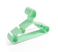 JINGYAN Appendiabiti 10pcs/Set Portable Hanger Coat Plastic Hanger Hook Household Clothing Storage Box 27x14cm(Green)