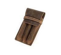 JINGYAN Astucci Handmade cow leather pen holder for pens Crazy horse pencil case bag storage Stationery school office supplies