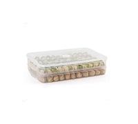 JINGYAN Bento Box 2 strati Scatola di mantenimento fresca con maniglia del coperchio per preservazioni gnocchi frigorifero, non può essere scottata acqua bollente(White)