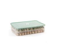 JINGYAN Bento Box 2 strati Scatola di mantenimento fresca con maniglia del coperchio per preservazioni gnocchi frigorifero, non può essere scottata acqua bollente(Green)