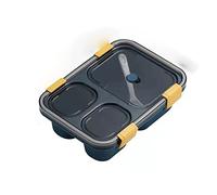 JINGYAN Bento Box 3/4/5Grids Lunch Box Bento Containers For Adult Picnic Microwave(3 Grid Blue)