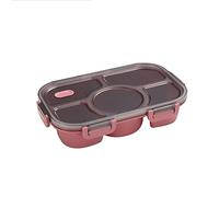 JINGYAN Bento Box 3/4/5Grids Lunch Box Bento Containers For Adult Picnic Microwave(5 Grid Red)