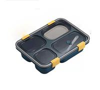 JINGYAN Bento Box 3/4/5Grids Lunch Box Bento Containers For Adult Picnic Microwave(Blue)