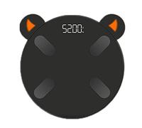 JINGYAN Bilance digitali Bathroom Scales Digital Body Electronic Weight Smart Black Ear Light LED Fat Measuring Scale