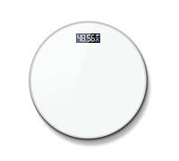 JINGYAN Bilance pesapersona digitali Bathroom Scales Floor Body Weight Scale Round Toughened Glass LED Digital Electronic Weighing Bath(Battery Black)