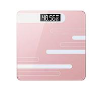 JINGYAN Bilance pesapersona digitali Bathroom Weighing Scale Smart Body Scales LCD Display Glass Digital Weight Electronic Floor Health Balance(Pink)