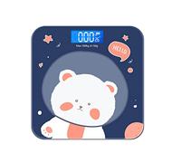 JINGYAN Bilance pesapersona digitali Cartoon Bear Weight Scale LCD Display Glass Smart Bathroom Scales Digital Body Fat High-precision Electronic Floor