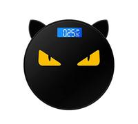 JINGYAN Bilance pesapersona digitali Cute Cat Ear Weight Scale Home High-precision Electronic Personality Human Body Round Creative Black Weighing