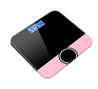 JINGYAN Bilance pesapersona digitali Floor Body Scale Bath Scales Digital Weight Glass Smart Electronic LCD Display Weighing(Schwarz)