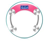 JINGYAN Bilance pesapersona digitali LED Digital Body Scale High Accuracy Weight For Health keep Bathroom Round Transparent(Pink)