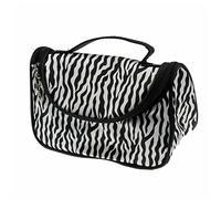 JINGYAN Borse da toilette Women Large Makeup Bag Cosmetic Case Storage Handle Travel Organizer Lady Zebra Striped Bags