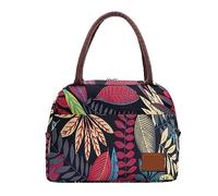JINGYAN Borse per il pranzo Canvas Portable Cooler Lunch Bag Thermal Insulated Multifunction Food Bags Picnic Box For