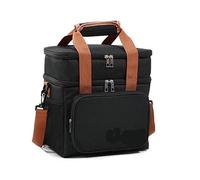 JINGYAN Borse per il pranzo Double Layer Insulated Lunch Bag High Capacity Picnic Bento Box Meal Pouch Food Delivery Bags For