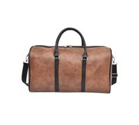 JINGYAN Borsoni da viaggio Popular Style Men Business Leather Travel Bag Weekender For Man(Chocolate)
