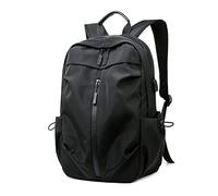JINGYAN Borsoni sportivi Zaino da uomo Borsa sportiva da esterno per ragazzi in nylon nero impermeabile Borsa da viaggio per affari USB da uomo Borsa da scuola per giovani(Schwarz)