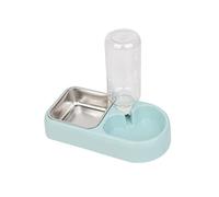 JINGYAN Bottiglia d'Acqua per Cani Cat Pet Feeder Dog Water Dispenser Automatic Overhead Feeding Inclined Bottle Supplies Water Dispenser Fountain Watering Set(Green)