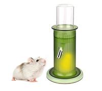 JINGYAN Bottiglia d'Acqua per Cani Hamster Glass Tank Water Bottle with Lights Stand Detachable Leak-Proof Drinking Supplies for Guinea Pigs Hamsters Hedgehogs(Green)
