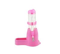 JINGYAN Bottiglia d'Acqua per Cani Hamster Water Bottle, Attachment with Automatic Feeding Device, Food Container, Bottle for Pet(Pink)