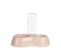 JINGYAN Bottiglia d'Acqua per Cani with Drinking Bottle Plastic Pet Double Bowl with Water Storage A Dual-Use Bowl for Eating And Drinking Dog Bowl Cat Pet Bowl(Pink)