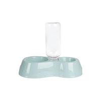 JINGYAN Bottiglia d'Acqua per Cani with Drinking Bottle Plastic Pet Double Bowl with Water Storage A Dual-Use Bowl for Eating And Drinking Dog Bowl Cat Pet Bowl(Blue)