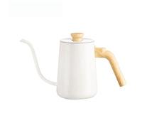 JINGYAN Caffettiere Caffettiera Manuale rovesciata in Acciaio Inossidabile da 650 ml Caffettiera a Collo di Cigno(White)