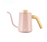 JINGYAN Caffettiere Caffettiera Manuale rovesciata in Acciaio Inossidabile da 650 ml Caffettiera a Collo di Cigno(Pink)