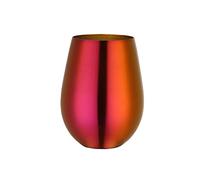 JINGYAN Calici da acqua 500ml Stainless Steel Beer Mugs Gold Wine Tumbler Cups For Cocktail Coffe Cup Metal Drinking Mug for Bar Drinkware Coffee(Red and pink)