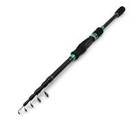 JINGYAN Canne da pesca Lowest price1.8m 2.1m .4m .7m Portable Telescopic Fishing Rod carbon rod power Spinning Casting Pole Tackle(Spinning,2.7 m)