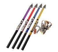 JINGYAN Canne da pesca Rock Fishing Rod Small FRP Soft Tail Portable Telescopic Short Joint Long Range Vara De Pesca Canne a Peche(Yellow,1.8 m)