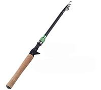 JINGYAN Canne da pesca Telescopic Lure Rod 1.8M 2.1M .4M .7M Carbon Fiber Cork Wood Handle Spinning Fishing Pole Tackle(Green,2.1 m)