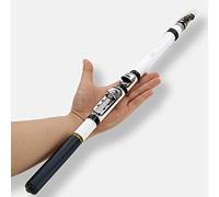 JINGYAN Canne da pesca Telescopic Rock Fishing Rod Spinning Carp Feeder Carbon Fiber 3M 2.7M .4M .1M 1.8M .5M Mini Travel Reel Holder(2.7M-White)